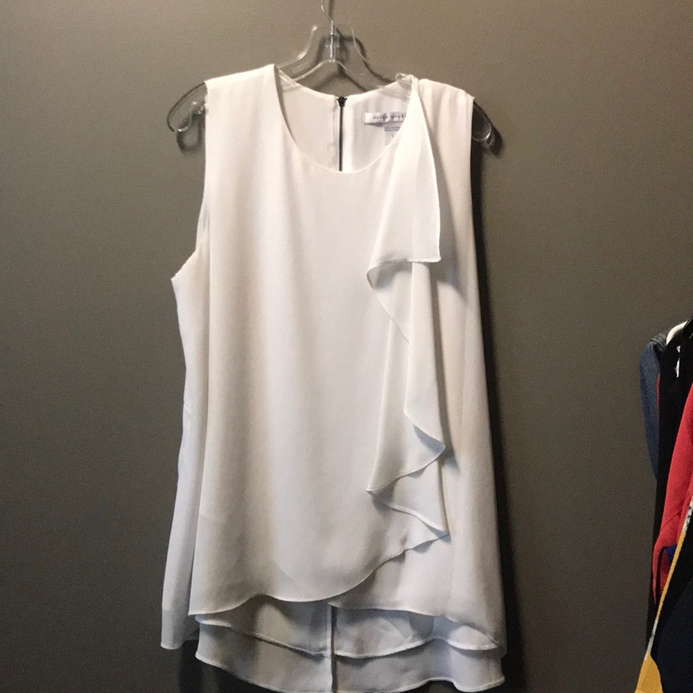 White peplum top